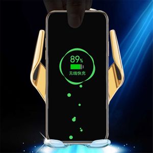 Car Original R9 10W Wireless Charger Automatic Clamping Infrared Induction Qi fasting Phone Holder Charging For