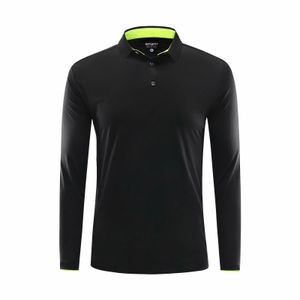 Z długim rękawem Sport Polo Men Fitness T Shirt Gym Tshirt Sportswear Fit Szybki Suchy Tenis Golf Workout Top