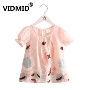 Moda carino manica corta magliette top per bambini neonate stampa floreale T-shirt vestiti per bambini 7071 07 210622
