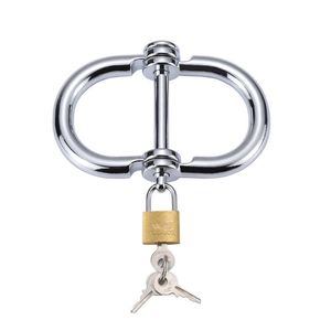 Массаж Audlt Games Ограничения БДСМ Металлические наручники с ключами Секс-игрушки для пар Манжеты на щиколотке Бондажный браслет Эротический косплей Sexshop
