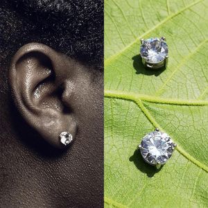 Moda de pântano sem piercing de alta qualidade de zircão em ouvidos magnéticos para homens homens crianças buracos risos de orelha de cristal briol de ímã de joias