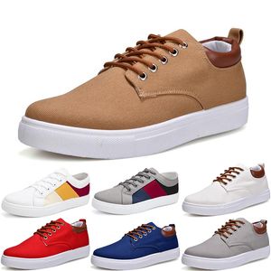 2024 men fashion canvas sneakers shoes black white blue grey red Khaki mens casual out jogging walking item twenty seven