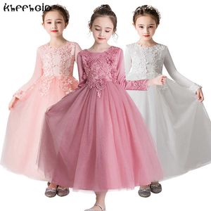 Girl Christmas Dress Children Ceremony Party Dress Girls Costume Kids Dresses Flower Girls Wedding Gown Formal Wear Teenagers 14 Q0716