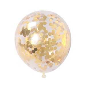 Dekoration tum transparent ballong rose guld konfetti paljetter ballonger bröllop född bankett dekor glitter klar ballong