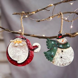 Decorazioni natalizie 1 PZ Santa Claus Pendenti Snowman Pendenti natale albero appeso ornamenti per festival fai da te decorazione del giardino della finestra