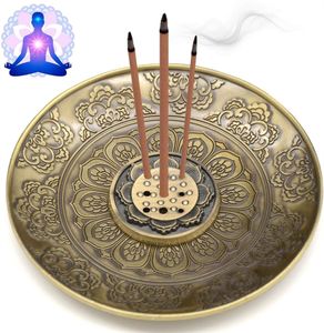 Rökelse stickhållare mässing insense brännare med askfångare för meditation yoga hemmakontor doft hem xb1