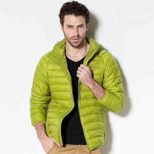 Men's Down Parkas White Duck Jacke New Portable Hooded Coat Ultralight Winter Warm Thermal Light Jacket T220921