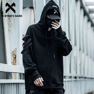 11 Bybb's Tactical Tactical Função Harajuku Hoodie Homens Embroidery Ninja Streetwear Hoodie Moletom Moletom Homem Algodão Pullover Outwear 210819