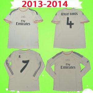 Lange Mouw Real Madrid Soccer Jerseys Volledige Retro Voetbal Shirts Vintage Isco Maillot Sergio Ramos Benzema Camiseta