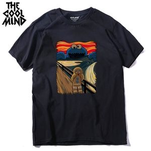 Coolmind 100% Bawełna Cool Letnie Luost Mężczyźni T Shirt Casual Krótki Rękaw Śmieszne Tshirt O-Neck Koszulki T-Shirt Koszulki 210716