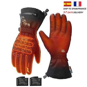 Motorcycle Touch Screen Electric Heating Gloves Thermal Glove Rechargeable USB Battery Cycling Mountain Bike Winter 211223