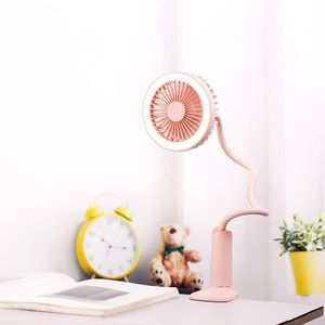 Other Home Decor Portable USB Fan Flexible With LED Light Speed Adjustable Cooler Mini Handy Small Desk Desktop Cooling