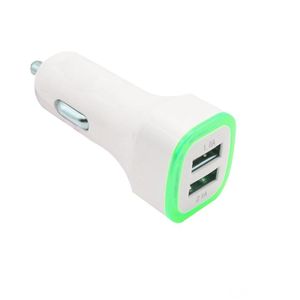 Opłacalne ładowarki samochodowe LED Dual USB Pojazd przenośny adapter zasilający 5 V 1A