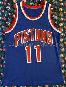 Mens Women Youth Champion Isiah Thomas Basketball Jersey Embroidery add any name number