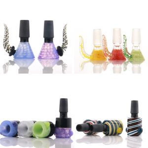 18mm ARRIVAL 14mm Glass Bowls for bong Smoking Accessories various styles head bowl Joint Size 14 male