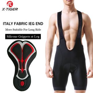 Pro Race Cycling Bib Shorts med 5 cm Italien Grippers Lättvikts Bib Byx High-Density 5D GEL Pad för långvarig körning