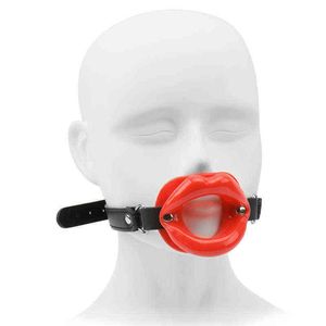 Nxy Adult Toys New Erotic Slave Bdsm Bondage Strap Lips o Ring Gag Fetish Silicone Open Mouth Blowjob Sex for Couples 1207