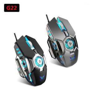 Professional 1.5m Wired Gaming Mouse 6 Buttons 6400 DPI Optical Computer Gamer Mics With Fan Macro Programming For PC1