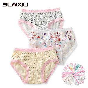 12 st / parti 100% ekologiska bomullsflickor Briefs Shorts Panties Baby Underkläder Högkvalitativa Kids Briefs för barnkläder 0-11 Y 211122