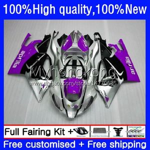 오토바이 Bodys for Aprilia RSV1000R Mille Purple Silver RSV 1000 R 1000R 03 04 05 06 Cowling 9NO.61 RSV1000rr RV60 RSV-1000 RSV1000 R RR 2003 2004 2005 2006 페어링 키트