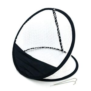 Golfträning Aids Portable Black Nylon Cloth Hitting Travel Net Chipping Tool Home Practice Lawn Nybörjare