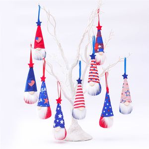 4 ° luglio Partito Patriottico Gnome 3PCS / Set Presidente americano Elezione Veterani VETERANI GIORNI INDIPENDENCE GIORNI GIORNI DWARF HANGING Ornament