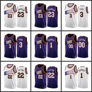 Men 2022-23 Phoenix''Suns''Tom Chambers Devin Booker Chris Paul Deandre Ayton Cameron Johnson Custom 75th Association Purple Icon Edition Jersey