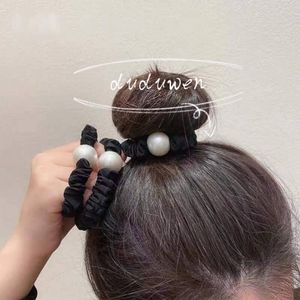 party gift durable elastic band basic style hair rope with pearl fashion hairtie