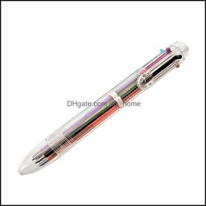 Ballpoint Pens Pense Parts Affice School Business Промышленные 6 в 1 Colorf Pen Простая Сплошная Mtifunction Mticolor Студент Канцтовары C