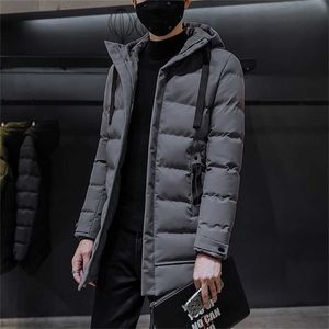 暖かい冬のメンズジャケットコートフード付き厚手の綿のパーカーコート男性のファッション服カジュアルジッパー服211124