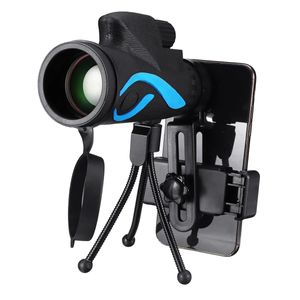 Telescopio per visione notturna diurna BAK4 ottica monoculare HD 40x60 con supporto per telefono treppiede campeggio esterno