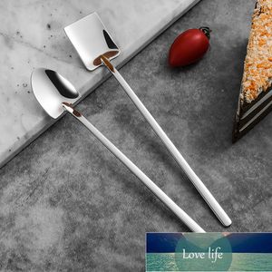 1 sztuk łyżka ze stali nierdzewnej Długie uchwyt lody Deser łopata Scoop Tea Coffee Mieszanie łyżka Strona główna Kitchen Tableware