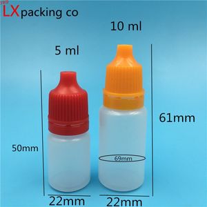 1000 adet 3 5 10 ml plastik şişe göz damlaları için 0.1 1.5 0.3 oz kırmızı sarı mavi siyah menekşe kapak oftalmik göz damla bankhigh qty