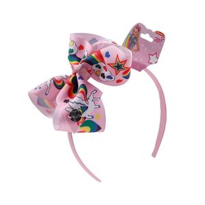 Rainbow Unicorn Jojo Siwa Hairbow Multi Color Gradients Button Barrettes Christmas Party Meisjes Mode Haaraccessoires Haarspeld XG L2