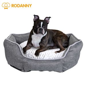 Rodanny Dog Bed Soft Sleeping Sofa Pet Matクッション暖かい家防水綿枕ペット用品211009