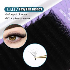 Wholesale easy fan eyelash extensions for sale - Group buy False Eyelashes Thickness Flowering Mega Volume Soft Lash Extensions Self Fanning Lashes Premium Easy Fan DIY Any Fans