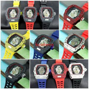 Men Quartz Sport Wristwatchトップブランドファッションウォッチ透明なダイヤルシリコンストラップを見る