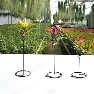 Creative Black Iron Air Pineapple Base Plant Flower Pot Rack Holder Home Balcony Garden Decor Supplies Landscape Accessory Planters & Pots