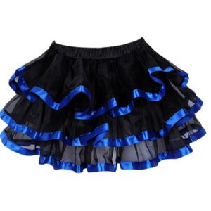 Юбки 1 шт. Pink Red White Blue Black Womens TUTU Mini юбка Причудливая сетка для взрослых Petticoat подходит корсет