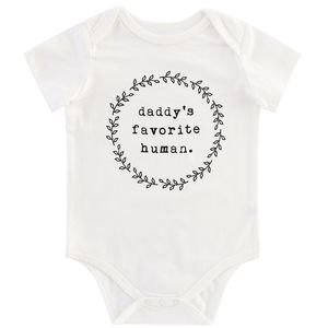 Body de manga corta de algodón con estampado de letras de verano para bebé, ropa para niña, body 210515