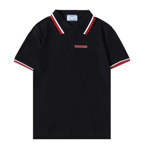 2021 Luxur Haft Polos T Shirt Moda Spersonalizowane Mężczyźni Designer Tshirts Wysokiej Jakości Czarno-białe 100% Cotton Mens Ogenedtuh