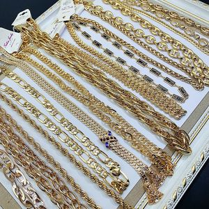 ingrosso Curbed Cuban Link-Curb Cuban Collana Collana Collana Copper Punk Chokers per uomo Donne Vintage Gold Gold Hip Hop Luxury Jewelry Thone Solid Metal Mised Style