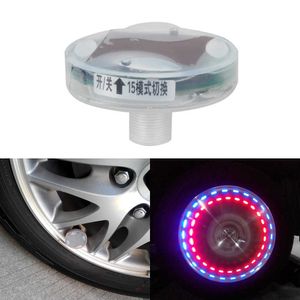 Car Styling Solar LED Light Car Wheels Decor Lamp Auto Wheel Tire Air Valve Cap Light With Motion Sensors Hub Lamp