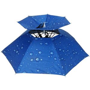 Utomhushattar dubbelskikt hatt paraply anti-ultraviolet solskyddsmedel mössa fiske parasol andningsbar anti-regn