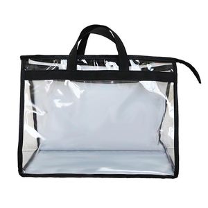 Bolsas de armazenamento Bolsa à prova de poeira clara Tampa de poeira de bolsa feminina protetora com zíper Protetor à prova de água