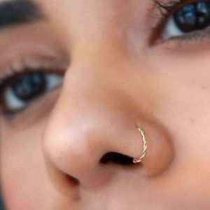 1Pcs C Shaped Fake Nose Ring Hoop Septum Rings Twist U Shape Nose Piercing Fake Piercing Oreja Pircing Jewelry Faux Piercing Y1118