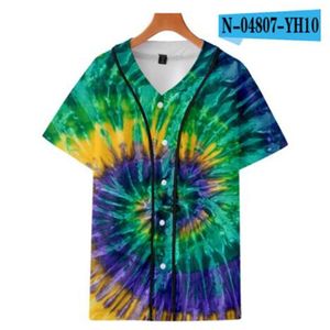 Custom Man Baseball Jersey Przyciski Homme Koszulki 3D Wydrukowana koszula Streetwear Tees Koszule Hip Hop Odzież Odzież Front and Back Drukuj Dobry 015