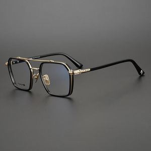 ファッションサングラスフレーム特大チタンフレームアセテート眼鏡男性女性処方光学ガラス近視眼鏡