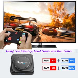 X88 Pro 20 Android 11.0 TV Box RK3566 Quad-Core 4 GB / 32 GB 8 GB / 64 GB 8 GB / 128GB Wbudowany 2,4G / 5G WiFi