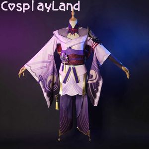 Genshin Impact Shogun Ba'al Cosplay Costume Carnival Halloween Women Lolita Dress Hot Game Shogun Baal Japan Kimono Outfit Y0903